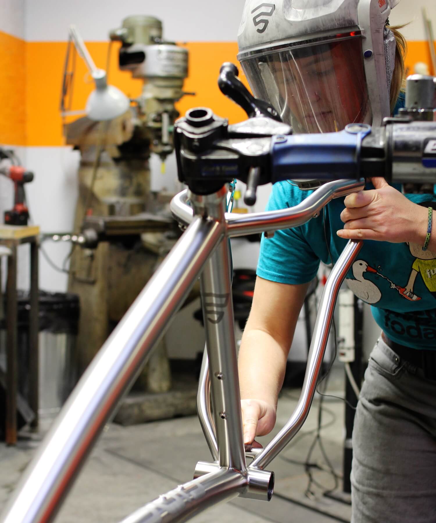 Ellen Betchel makes sure that the anodized graphics on every Firefly look perfect.