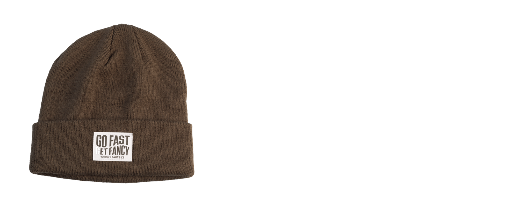 Whisky Go Fast Get Fancy Beanie - Military Green - front view
