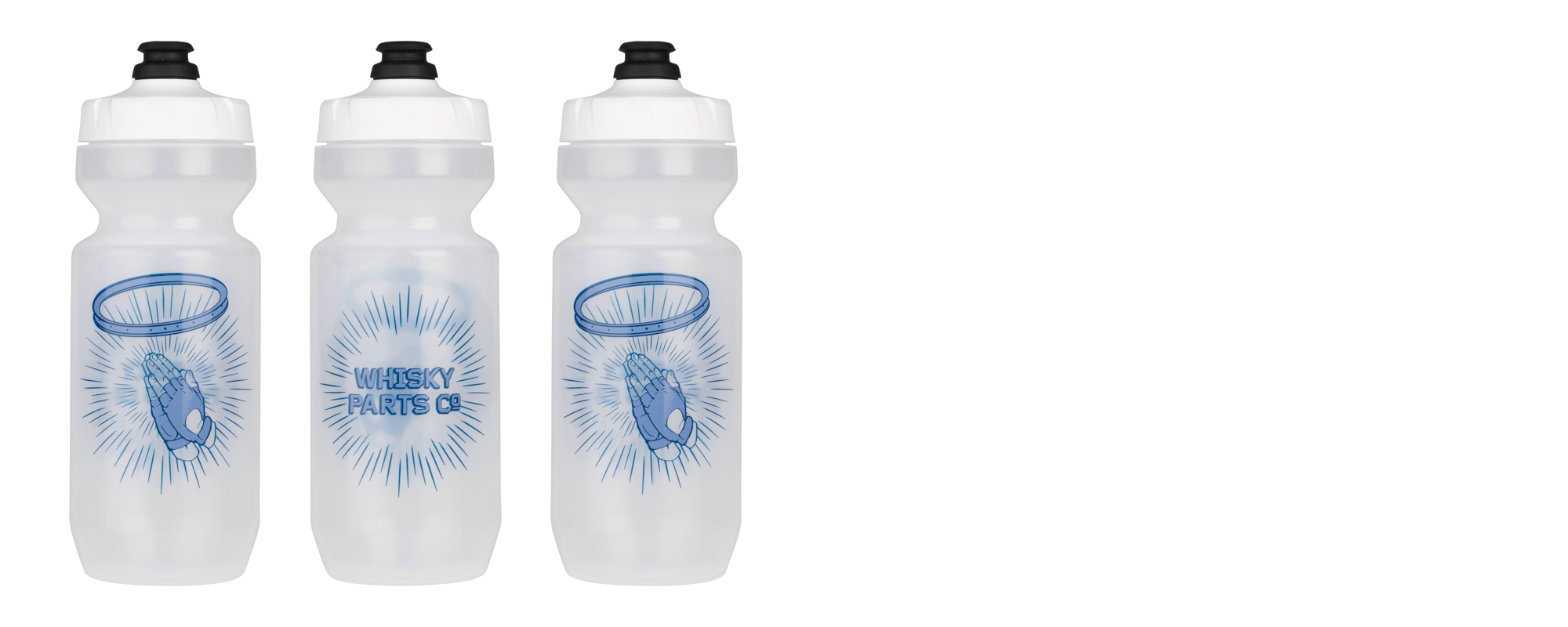 Whisky Revere the Ride Water Bottle - Clear - Front and back views
