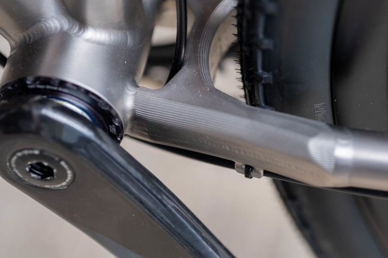 Chainstay yoke details on the Engin Ultimate Bicycle.