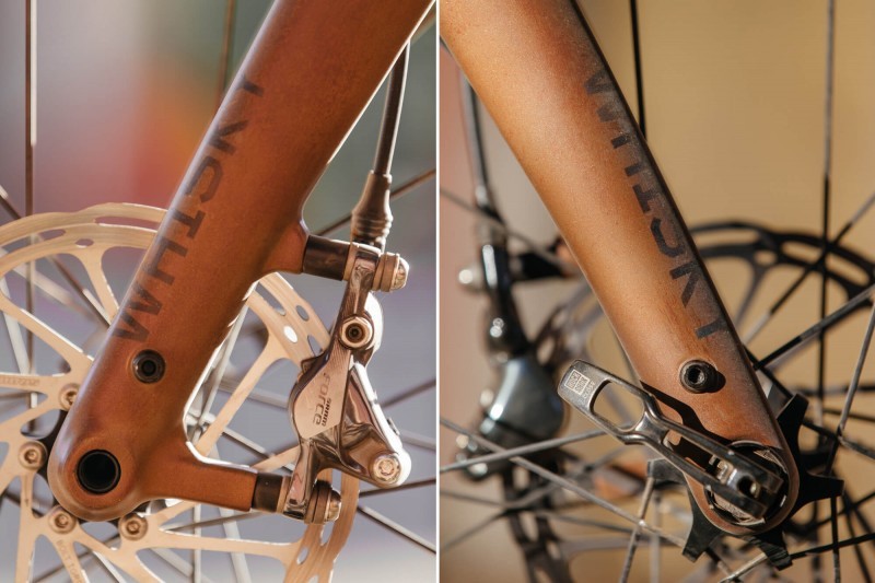 Detail of Whisky Fork No. 9 on Ti Firefly all road bike